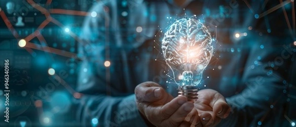 Fototapeta The Future of Business: Harnessing the Power of Digital Link Tech and Big Data through Internet Tech