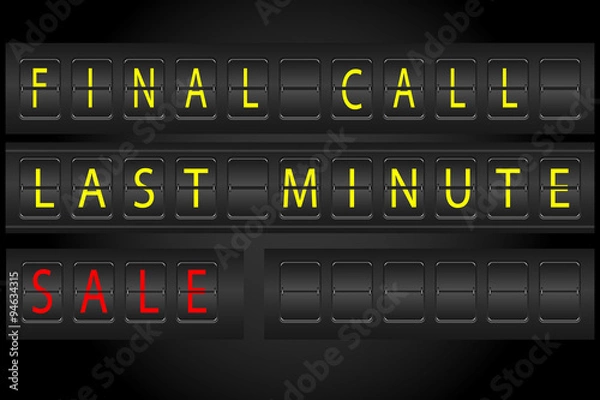 Obraz airport timetable information display stlye