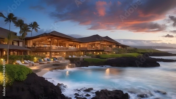 Obraz sunset over the lake