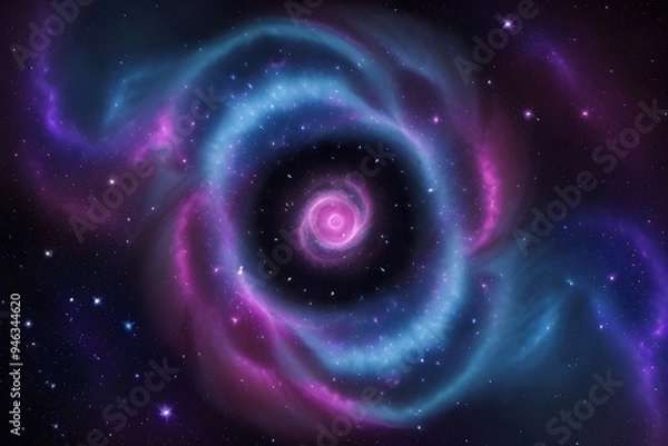 Obraz Swirlin dynamic vortex of cosmic energy background with vibrant shades
