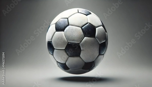 Fototapeta Classic Soccer Ball: High-Quality Image of a Soccer Ball with Detailed Patterns and Textures