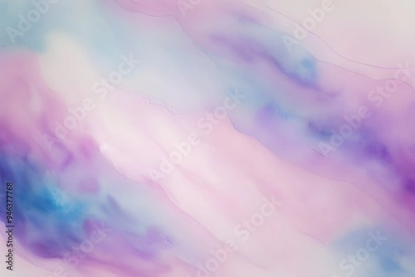 Fototapeta Abstract background with soft washes of pastel watercolors, Watercolor texture background. Generative AI