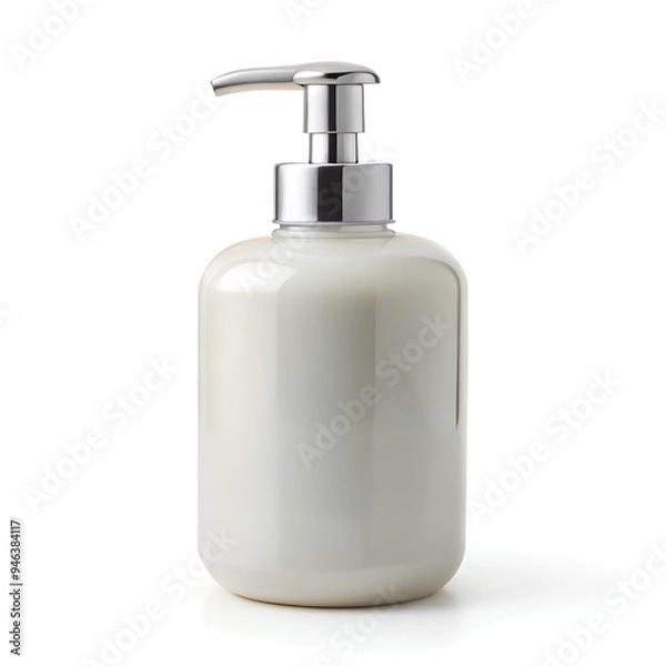 Obraz Soap bottle on white background
