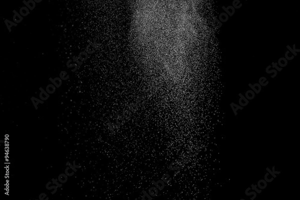 Obraz abstract white dust explosion  on a black background. abstract white powder. design elements. abstract texture.
