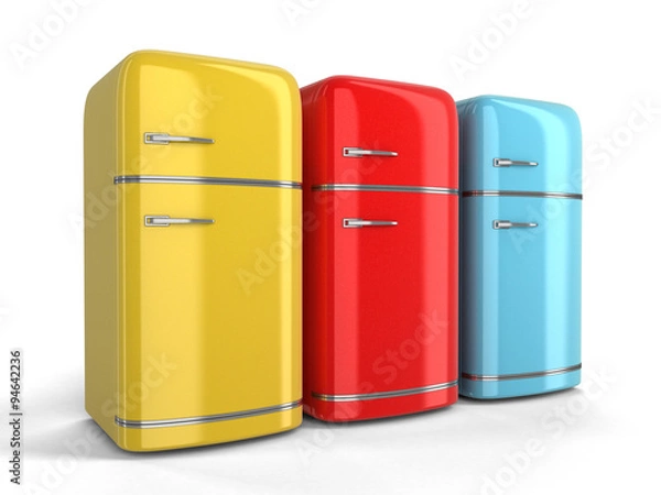 Obraz Retro refrigerator. Image with clipping path