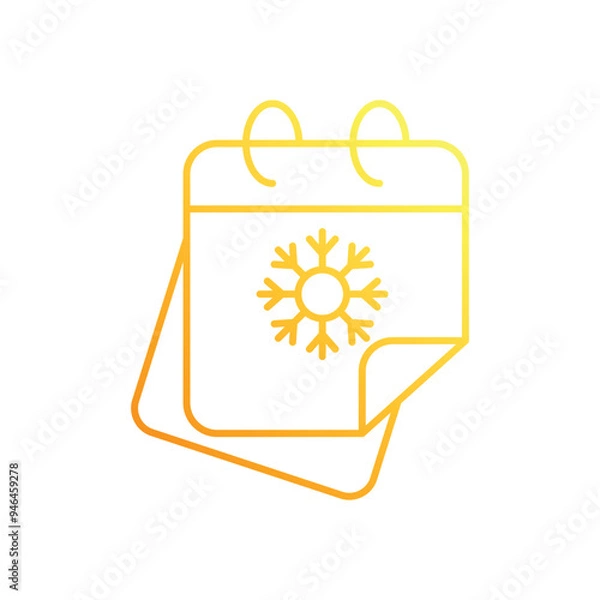 Obraz Winter Calendar vector icon