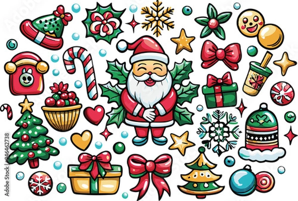 Fototapeta Christmas element vector