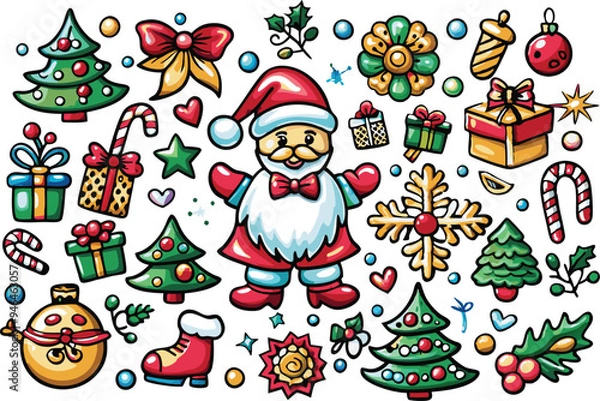 Fototapeta Christmas element vector