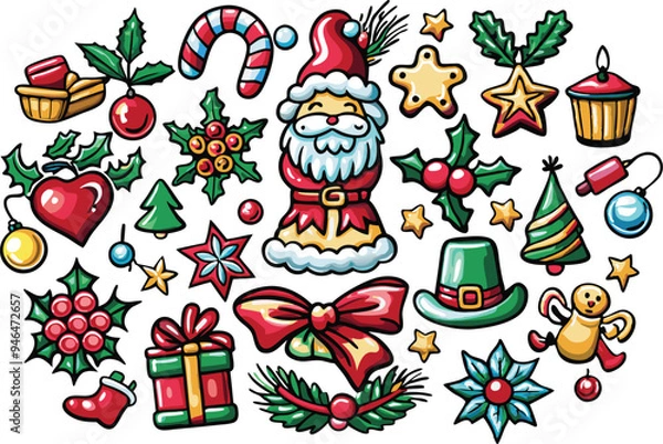 Fototapeta Christmas element vector