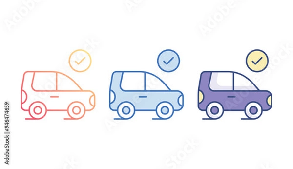 Fototapeta Car icon design with white background stock illustration
