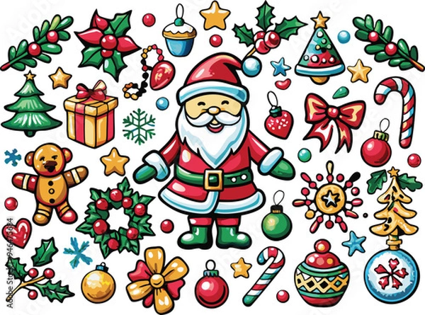 Fototapeta Christmas element vector