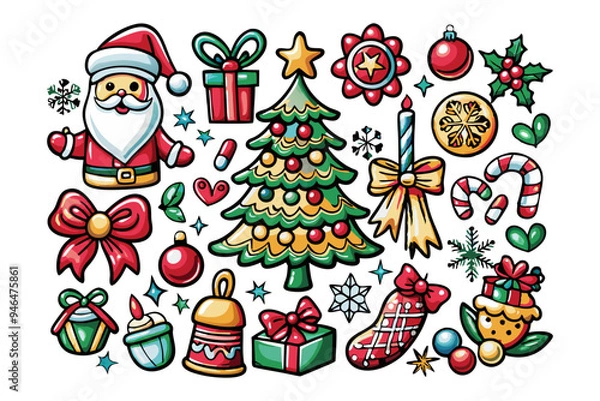 Fototapeta Christmas element vector