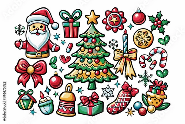 Fototapeta Christmas element vector