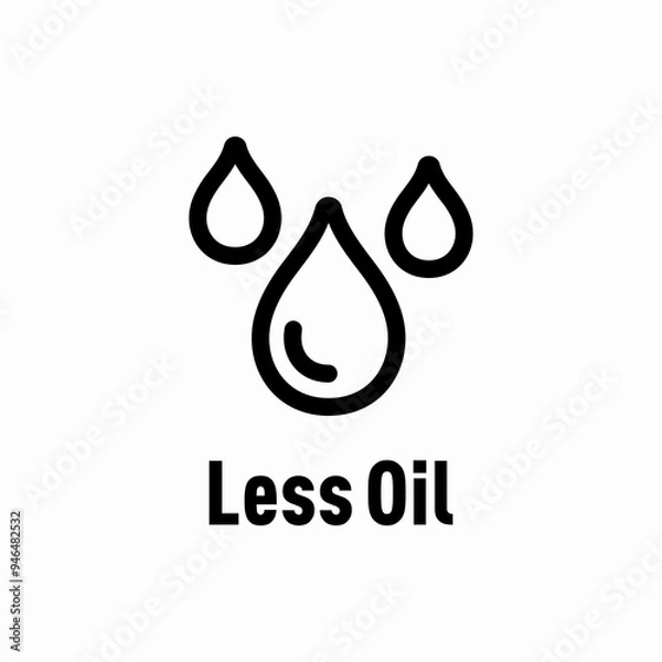 Fototapeta Less Oil vector information sign