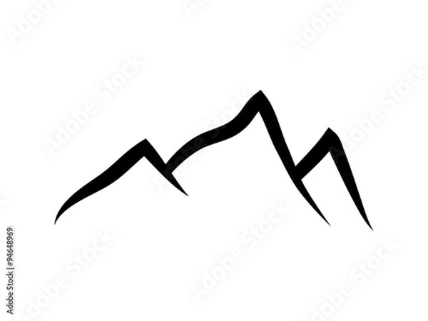 Fototapeta simple mountain logo