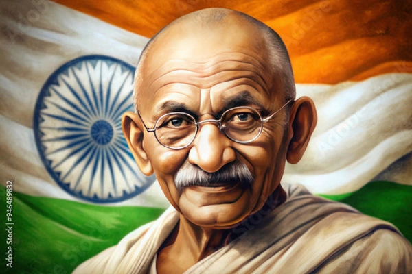Obraz Iconic Leader Mahatma Gandhi: Celebrating India's Independence Day