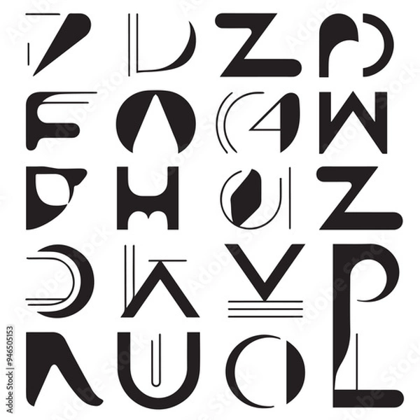Obraz custom font with clean and modern lines