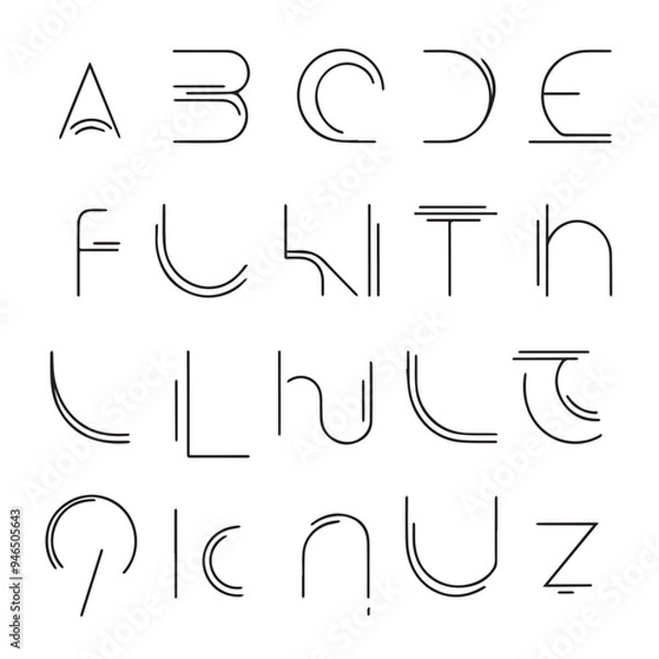 Obraz custom font with clean and modern lines