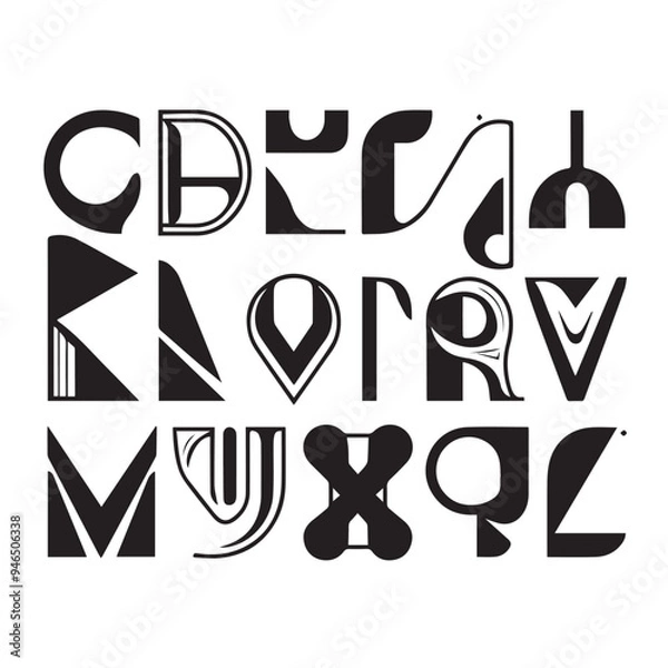 Obraz custom font with clean and modern lines