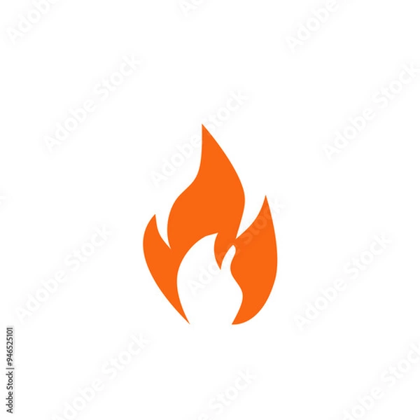 Fototapeta Fire flame logo icon