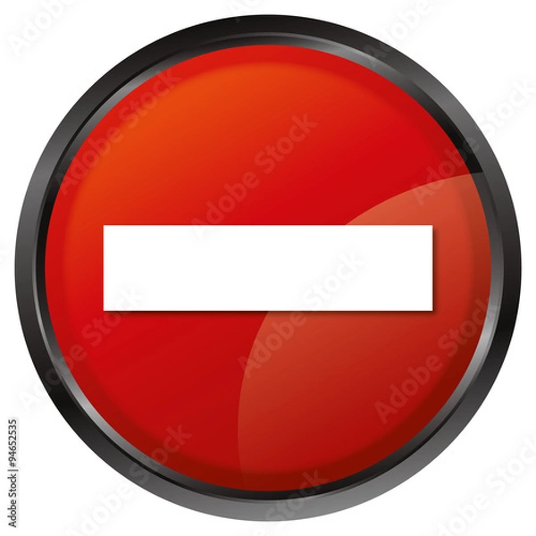 Fototapeta Panneau de signalisation : sens interdit