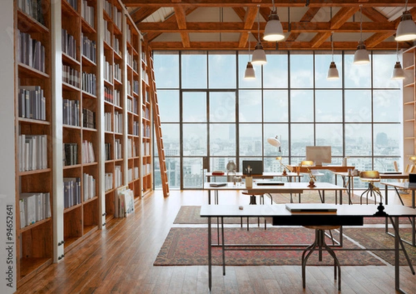 Obraz view inside old library - Blick in alte Bibliothek