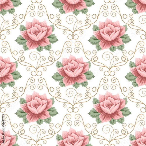 Obraz Seamless pattern with roses