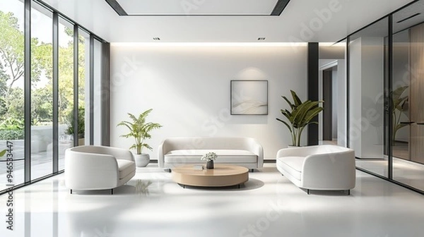 Fototapeta Sophisticated ambiance of the waiting space