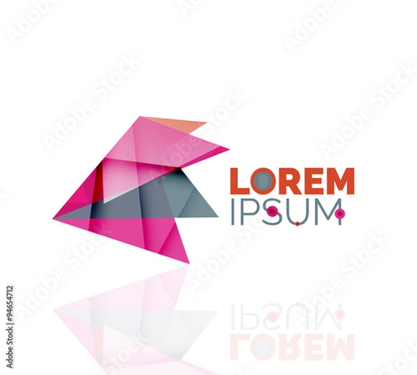 Fototapeta Logo, abstract geometric business icon