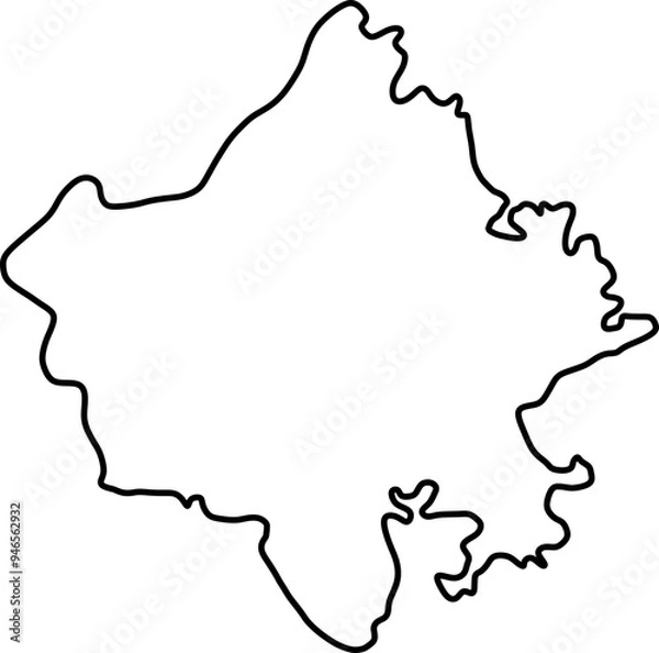 Obraz Rajasthan Map Outline