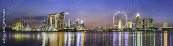 Obraz Singapore city at night