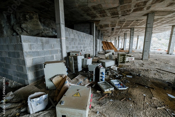 Fototapeta verlasene Baustelle