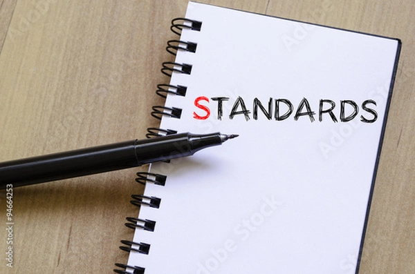 Obraz Standards write on notebook