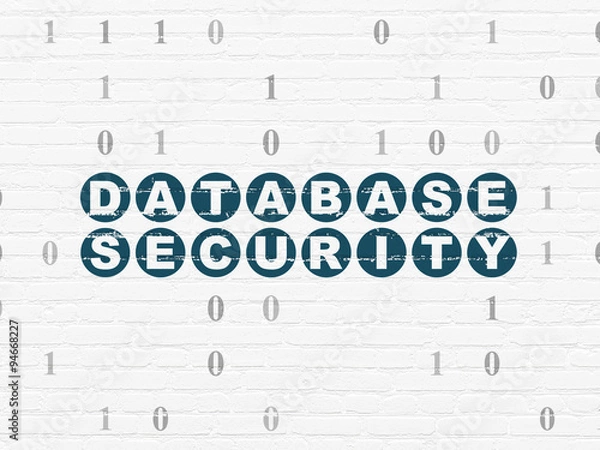 Fototapeta Privacy concept: Database Security on wall background