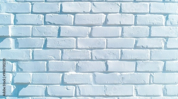 Fototapeta   A clear photo of a white wall with a blue sky in the background and a lighter blue sky in the foreground