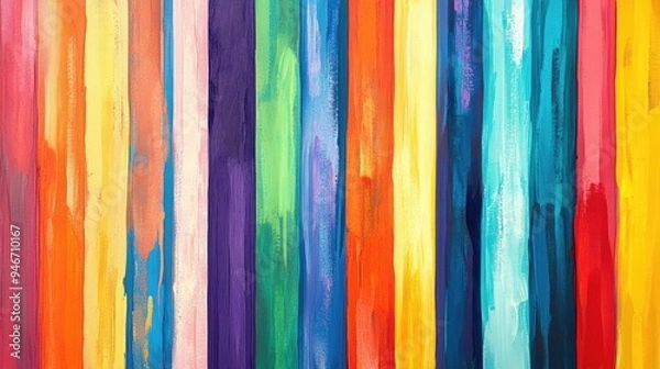 Fototapeta Colorful vertical stripes create an abstract artistic pattern on a vibrant background perfect for decorative wallpaper and unique interior design accents