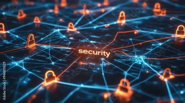 Fototapeta Cyber security - Cyber Attack Prevention