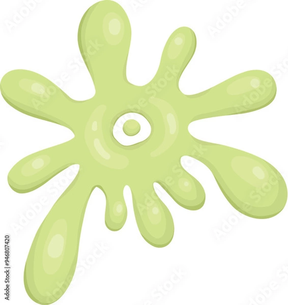 Fototapeta Cartoon bacteria mascot. Virus character, bacterias with funny face. Color microbe and disease virus isolated vector illustration. Monster creature organism, bacteria and microbe