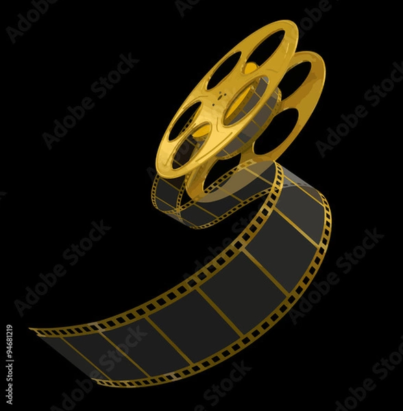 Obraz Gold Film Strip on black
