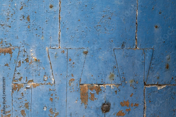 Fototapeta Holzverbindung, Verzahnung mit keilförmigen  Zapfen, Schwalbenschwanz Zinken