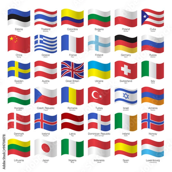 Obraz World flags collection