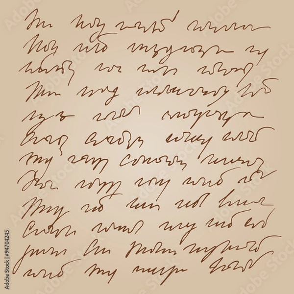 Obraz Abstract handwritted shorthand background