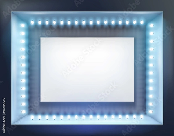 Obraz Illuminated shop window. Vector illustration.