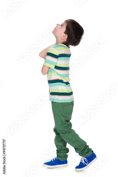 Obraz Little boy looks up