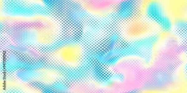 Obraz Vibrant abstract pattern with pastel colors and halftone effect