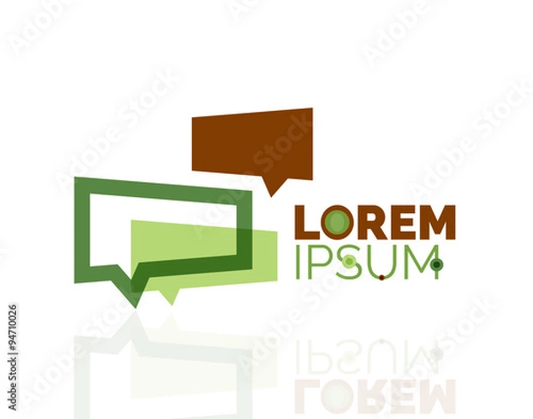 Obraz Logo, abstract geometric business icon