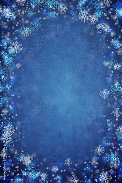 Obraz blue christmas background