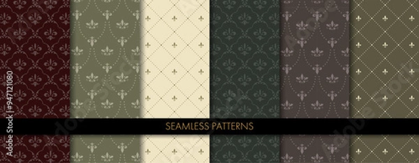 Obraz クラシカルなパターンのセット