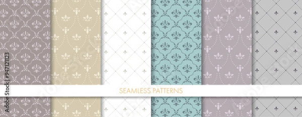 Obraz クラシカルなパターンのセット