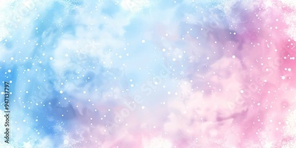 Obraz Soft and dreamy winter landscape with falling snowflakes. Texture background